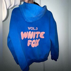 White Fox Blue Hoodie